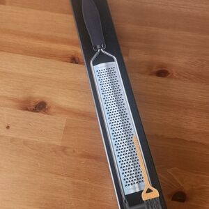 Stainless Steel Zester Grater with Black Handle